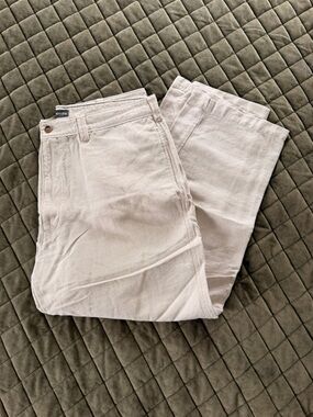 St. john’s Bay Cream Linen Trousers